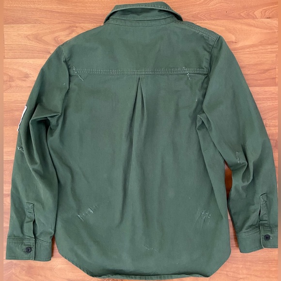 Green Distressed Utility Jacket - Picture 4 of 7